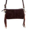 ADBG404 Cowhide Crossbody Bag with Tooled Leather Floral Yoke & Fringe