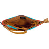 ADBG344 Southwestern Wool Wristlet Clutch with Tribal Pattern and Leather Strap