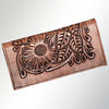 ADBG258 American Darling Wallet Bag - Hand Tooled Floral Leather & Buck Stitched Western Wallet
