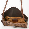 ADBG395BR Authentic Hand-Tooled Genuine Leather Envelope Clutch with Artisan Crafting