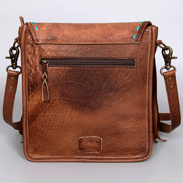 ADBG396 American Darling Hand Tooled Cactus Messenger Bag