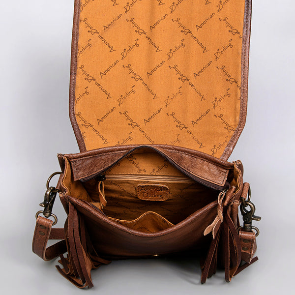ADBG396 American Darling Hand Tooled Cactus Messenger Bag
