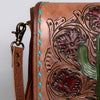 ADBG396 American Darling Hand Tooled Cactus Messenger Bag