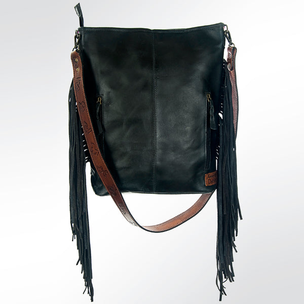 ADBG316 American Darling Hand Tooled Genuine Leather Large Cross body Bag