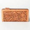 ADBG447 American Darling Luxury Hand-Tooled Leather Wallet with Secure Snap Closure