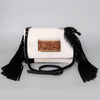ADBG360 American Darling Hand Tooled Leather Small Cross body Bag with Hair-On Cowhide