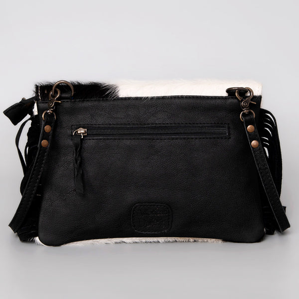 ADBG360 American Darling Hand Tooled Leather Small Cross body Bag with Hair-On Cowhide