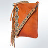 ADBG464 Premium Genuine Leather Chaps Bag Featuring Hand-Tooled Accents and Tooled Strap