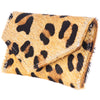 ADBG471 Premium Genuine Hair on Hide Coin Purse with Secure Zip Top and Leather Pull