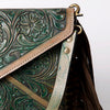 ADBG476 Envelope Cowhide Leather Crossbody Bag with Fringe Western Boho Shoulder Purse
