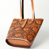 ADBG477TAN American Darling Luxury Genuine Leather Tote with Floral Hand-Tooled Accents