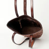 ADBG477TAN American Darling Luxury Genuine Leather Tote with Floral Hand-Tooled Accents