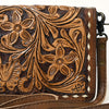 ADBG485 Handcrafted Western Leather Tooled Crossbody Convertible Bag