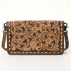 ADBG485 Handcrafted Western Leather Tooled Crossbody Convertible Bag