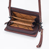 ADBG485 Handcrafted Western Leather Tooled Crossbody Convertible Bag