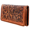 ADBG486 American Darling Hand Tooled Floral Leather Western Wallet Bag