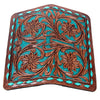 ADBG489 Premium Hand-Tooled Genuine Leather Clutch with Intricate Floral Artistry