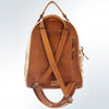 ADBGS156 Genuine Cowhide Leather Backpack with Hand-Tooled Floral Patch - Western Rodeo Style