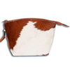 ADBG443 Genuine Hair on Hide Compact Coin Purse with Secure Top Zip Closure
