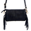 ADBG404 Cowhide Crossbody Bag with Tooled Leather Floral Yoke & Fringe