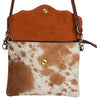 ADBG405 Luxury Hair on Hide Envelope Bag with Intricate Hand-Tooled Leather Details