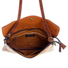 ADBG405 Luxury Hair on Hide Envelope Bag with Intricate Hand-Tooled Leather Details