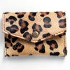 ADBGZ141 Leopard Print Cowhide Coin Purse Envelope with Snap Closure