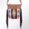 ADBG206 American Darling Western Large Cross body Bag - Hand Tooled Saddle Blanket Crossbody