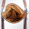 ADBG206 American Darling Western Large Cross body Bag - Hand Tooled Saddle Blanket Crossbody