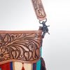 ADBG206 American Darling Western Large Cross body Bag - Hand Tooled Saddle Blanket Crossbody