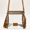LC-ADBGZ148 Clear Fringe Stadium Clear Bag with Hand-Tooled Leather Trim - Western Game Day Bag