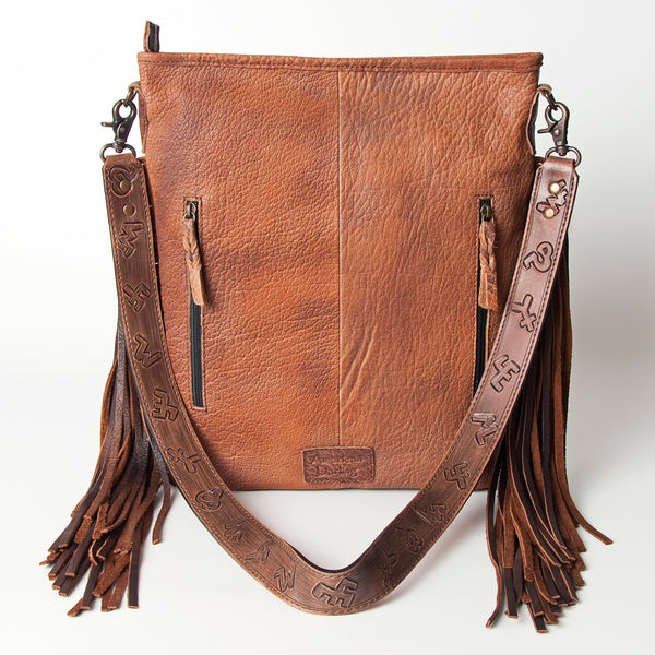 ADBG316 American Darling Hand Tooled Leather Large Cross body Bag