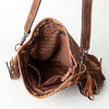 ADBG316 American Darling Hand Tooled Leather Large Cross body Bag