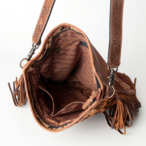 ADBG316 American Darling Hand Tooled Leather Large Cross body Bag