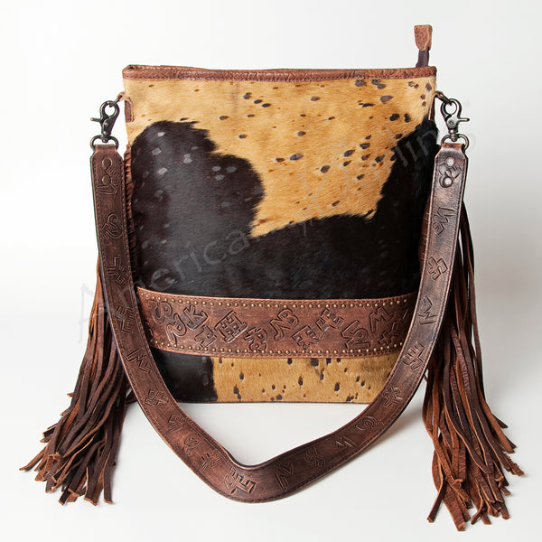 ADBG316 American Darling Hand Tooled Genuine Leather Large Cross body Bag