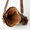 ADBG316 American Darling Hand Tooled Genuine Leather Large Cross body Bag