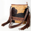ADBG316 American Darling Hand Tooled Genuine Leather Large Cross body Bag