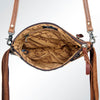 ADBG109 American Darling Hair-On Cowhide Crossbody Bag with Fringe