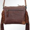 ADBG109 American Darling Hair-On Cowhide Crossbody Bag with Fringe