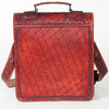 ADBG6002 American Darling Hand Tooled Floral Carved Western Leather Messenger Bag