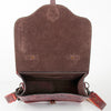ADBG6002 American Darling Hand Tooled Floral Carved Western Leather Messenger Bag