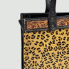 ADBG5009 American Darling Hand-Tooled Floral Leather Tote Bag Hair-On Cowhide
