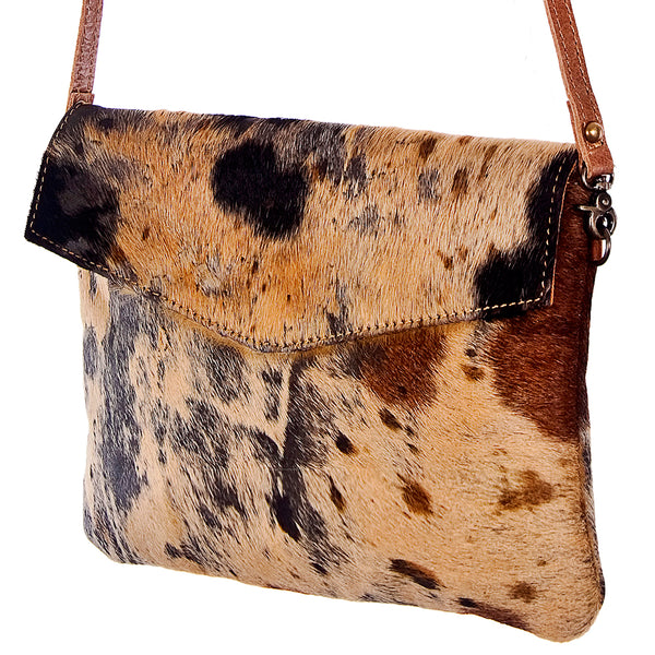ADBGS178 Hair-On Cowhide Leather Crossbody Envelope - Western Style Purse