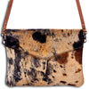 ADBGS178 Hair-On Cowhide Leather Crossbody Envelope - Western Style Purse