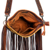 ADBGS192 Large Crossbody Genuine Western Leather Women Bag Pearl