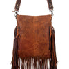 ADBGS192 Large Crossbody Genuine Western Leather Women Bag Pearl