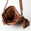ADBG316 American Darling Hand Tooled Leather Large Cross body Bag