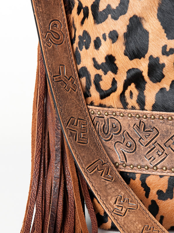 ADBG316 American Darling Hand Tooled Leather Large Cross body Bag
