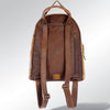 ADBGS156 Genuine Cowhide Leather Backpack with Hand-Tooled Floral Patch - Western Rodeo Style