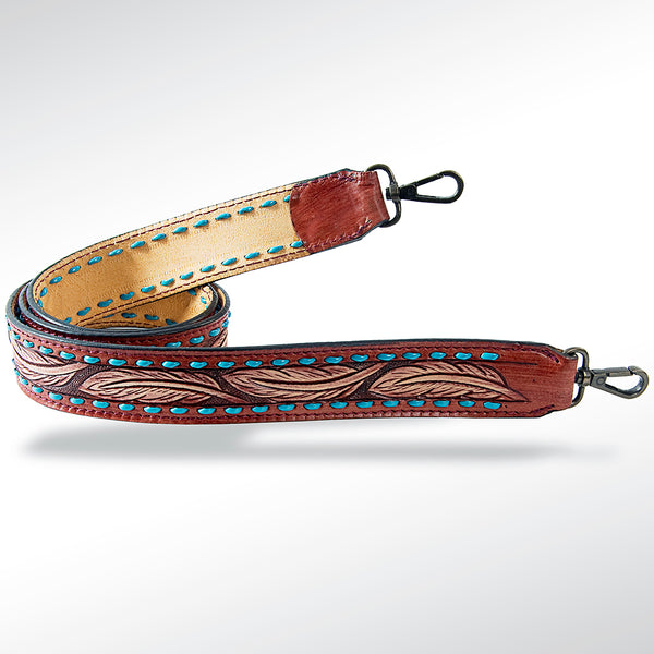 LC-ADSTF108 Hand Tooled Genuine Leather Handle Strap